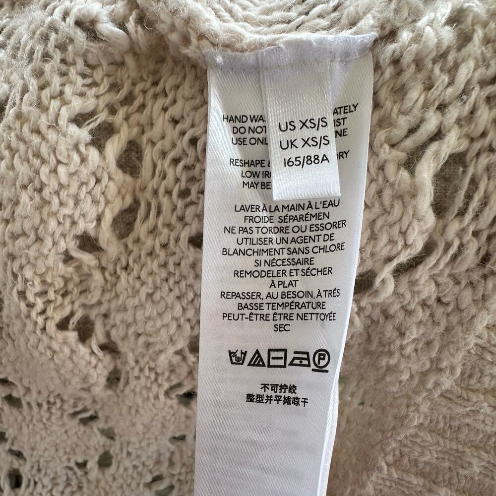 Pilcro Cable Knit Open Cardigan, Size XS/S - Picture 7 of 10